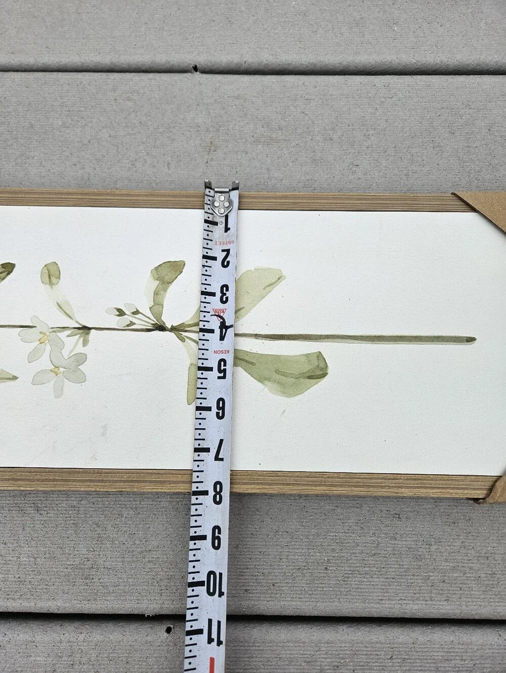Vintage Botanical Framed Wood Wall Art Budding Floral Leaf Print Farmhouse Boho